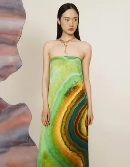 Alemais Iris Strapless Gown Green Maxi Dress XS Size 6 for rent on The Volte - image 2