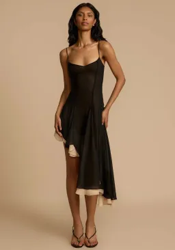 Arcina Ori Dana Dress Black Midi Flowy Ruffle Size XS AU Size 6 for rent on The Volte - image 1