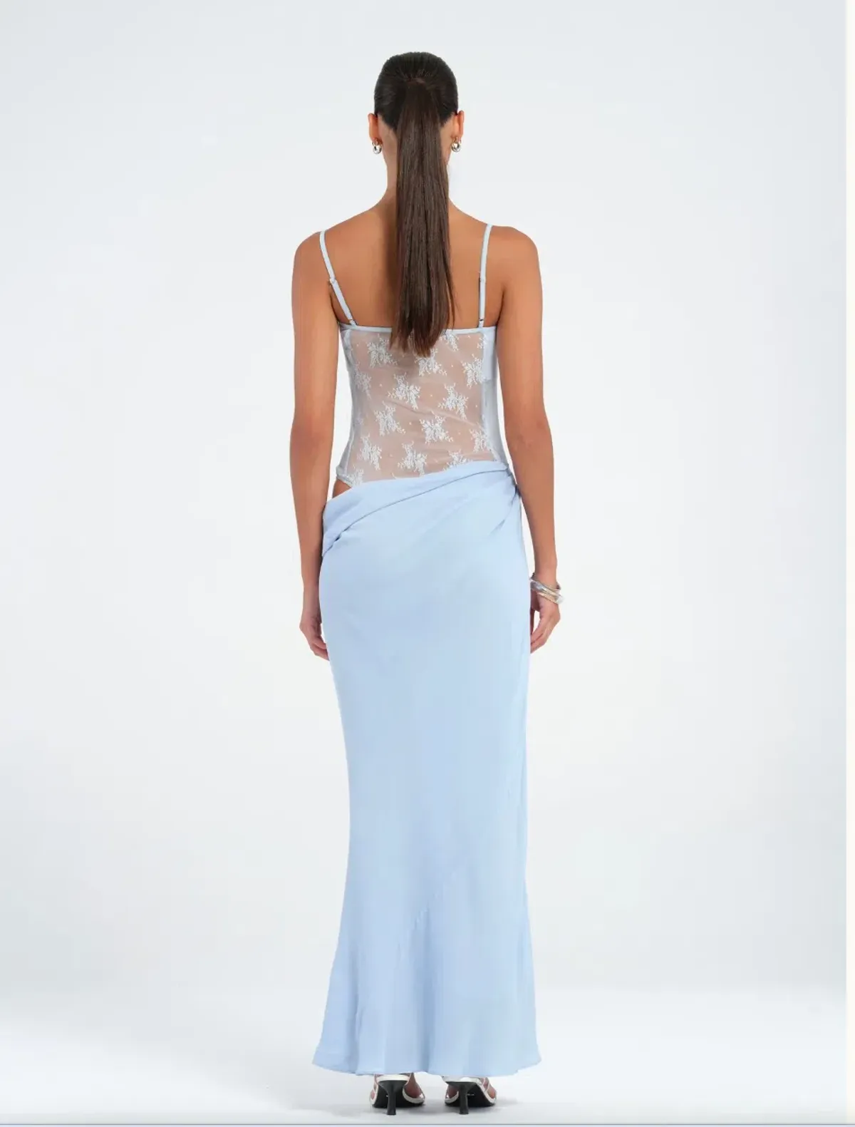 Benni Akio Maxi Dress Blue Size 8 - Image 3