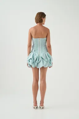 Aje Splendour Mini Dress Silver Blue Size 12 for rent on The Volte - image 3