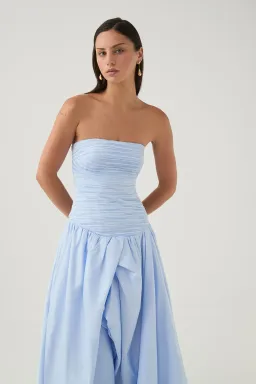 Aje Violette Bubble Hem Maxi Dress Pearl Blue Size 6 for rent on The Volte - image 4