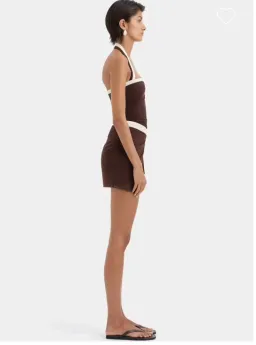 Sir The Label Jacques Mini Dress Chocolate Size 2/Au 10 for rent on The Volte - image 6
