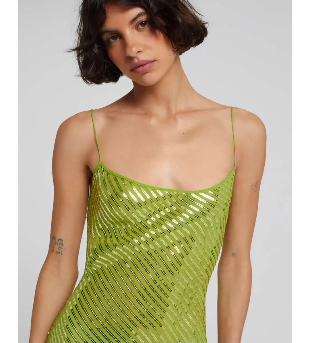 Rat & Boa Gina Sequin Maxi Dress Green Size XS for rent on The Volte - main image