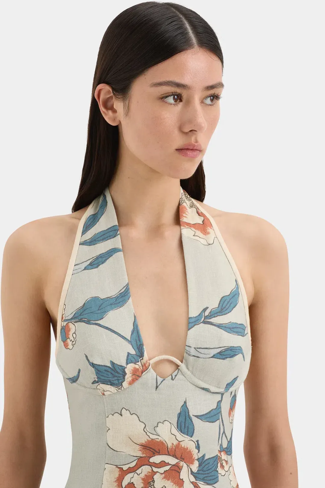 Sir The Label Roisin Halter Midi Floral Size 8 for rent on The Volte - main image