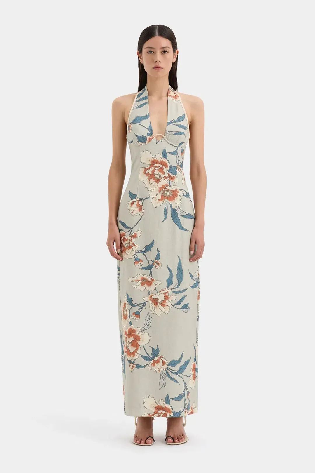 Sir The Label Roisin Halter Midi Floral Size 8 for rent on The Volte - main image