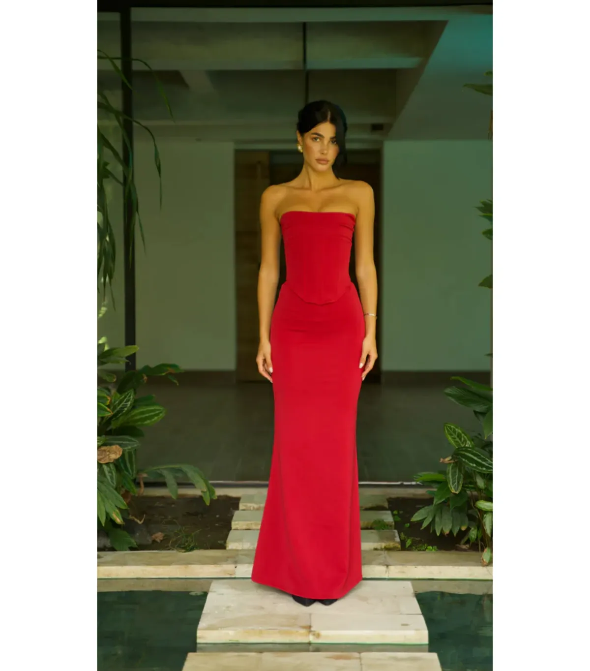 HNTR The Label Louie Gown in Wine Size Small - Image 4