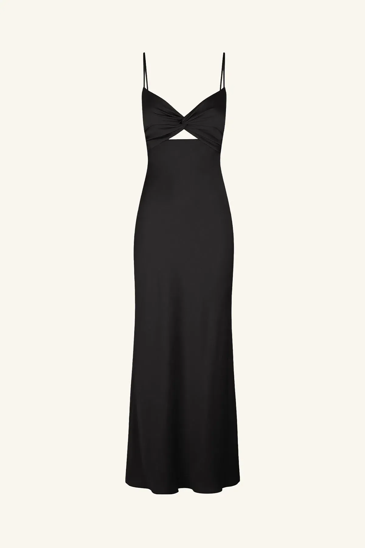 Shona Joy Luxe Twist Front Sleeveless Midi Dress Onyx Black Size 12 - Image 5