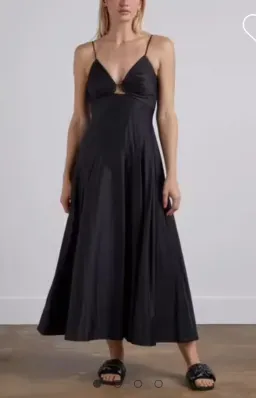 Aje Solstice Strappy Ring Midi Dress Black Size 10 for rent on The Volte - image 2