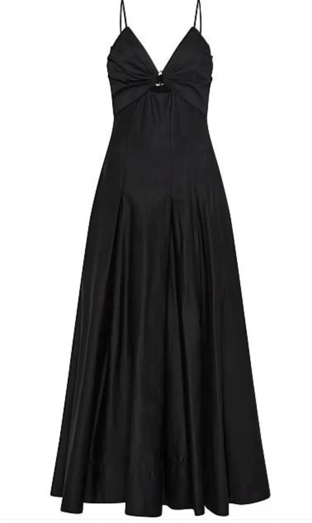 Aje Solstice Strappy Ring Midi Dress Black Size 10 for rent on The Volte - main image
