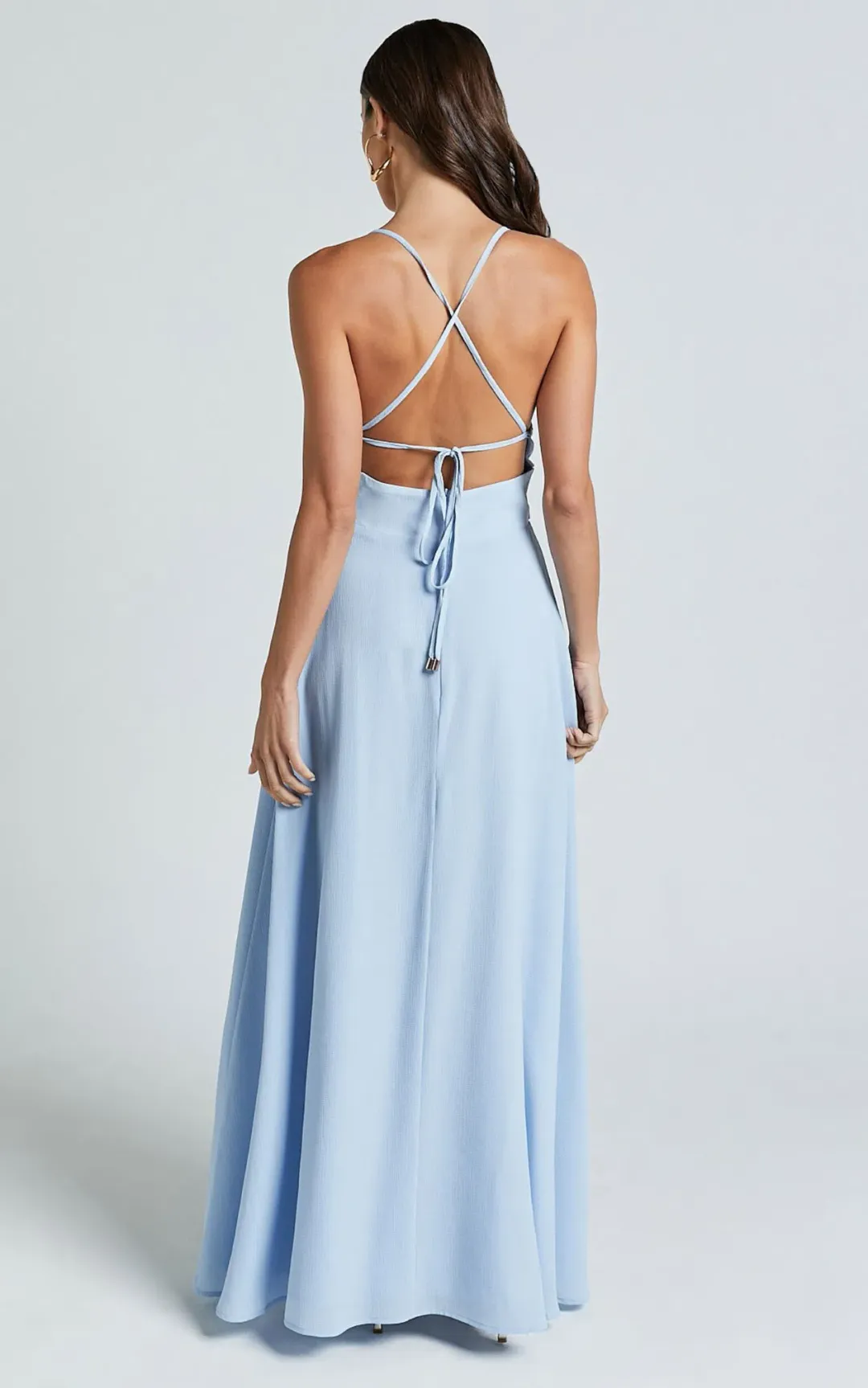 Showpo Ester Midi Dress - Light Blue Size 6 New With Tags for rent on The Volte - main image