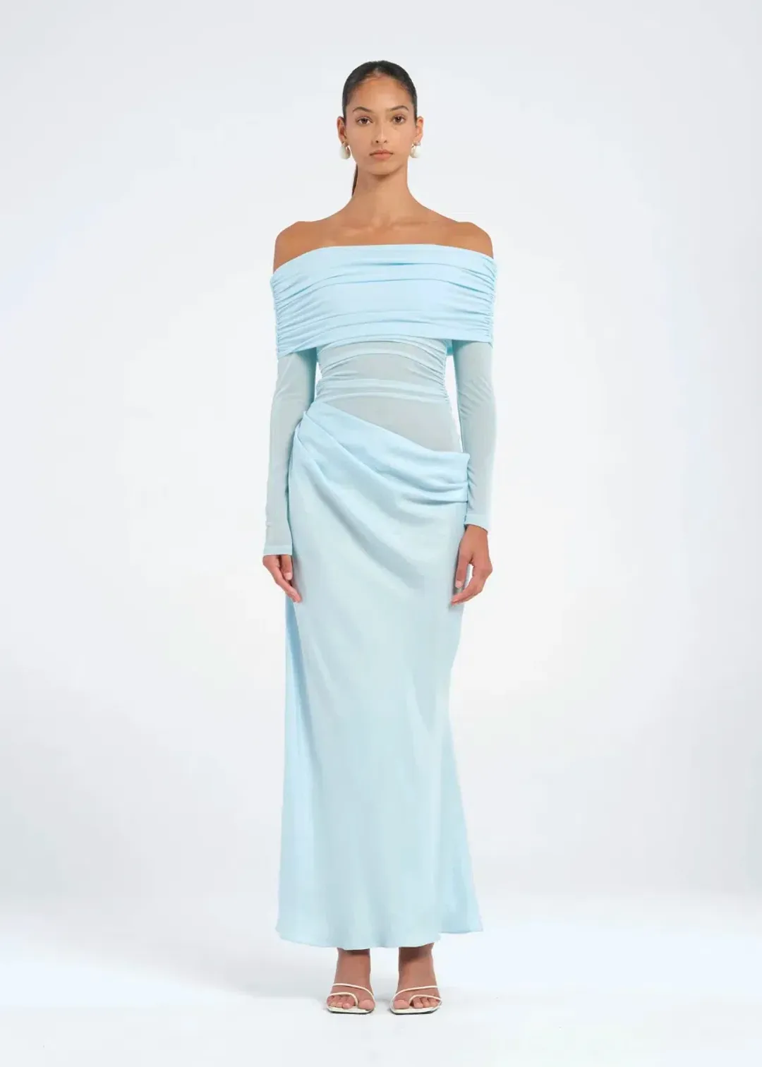 Yasmin Off-Shoulder Maxi Dress size 8 for rent on The Volte - main image