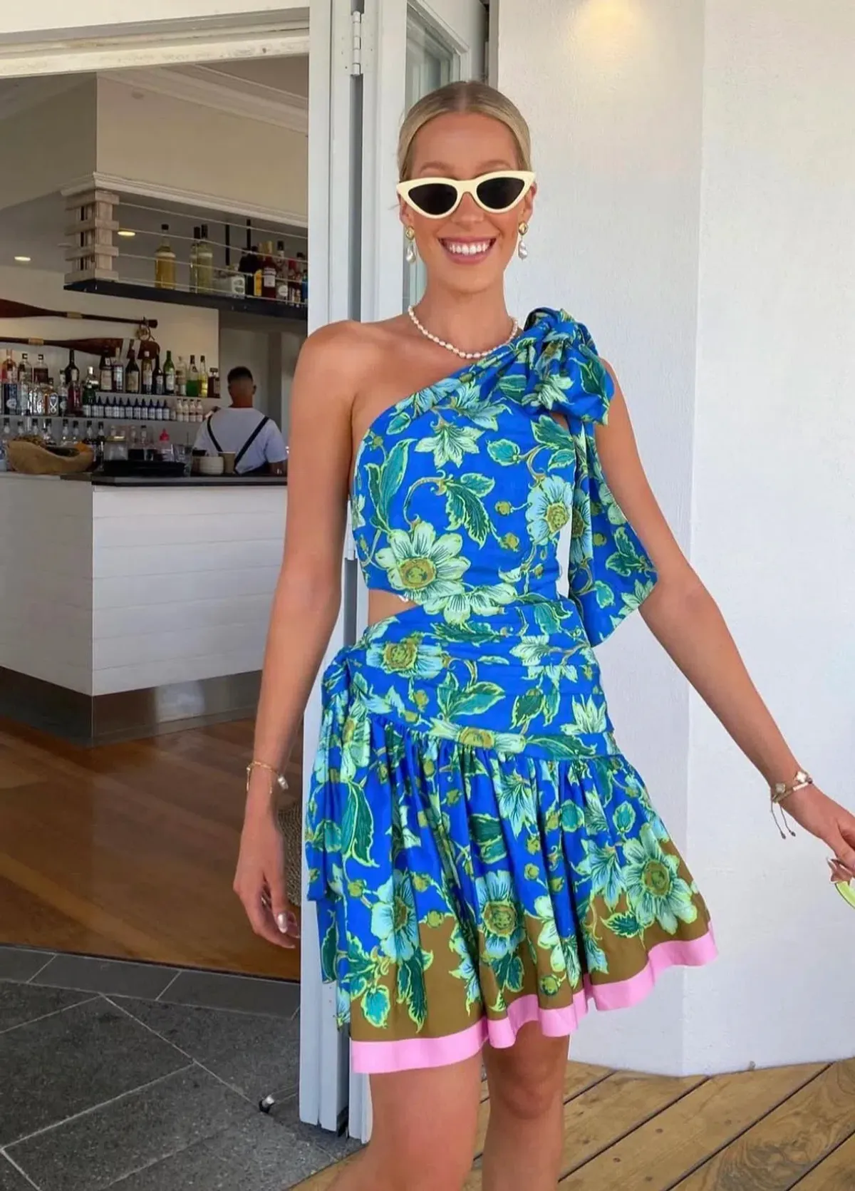 Alemais Winnie One Shoulder Mini Dress size 6 - Image 3