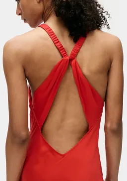 Silk Laundry HIGH LOW DRESS - Geranium - Size 8/S for rent on The Volte - image 3