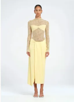Benni - Colton Midi Dress in Butter Sz6 for rent on The Volte - image 1