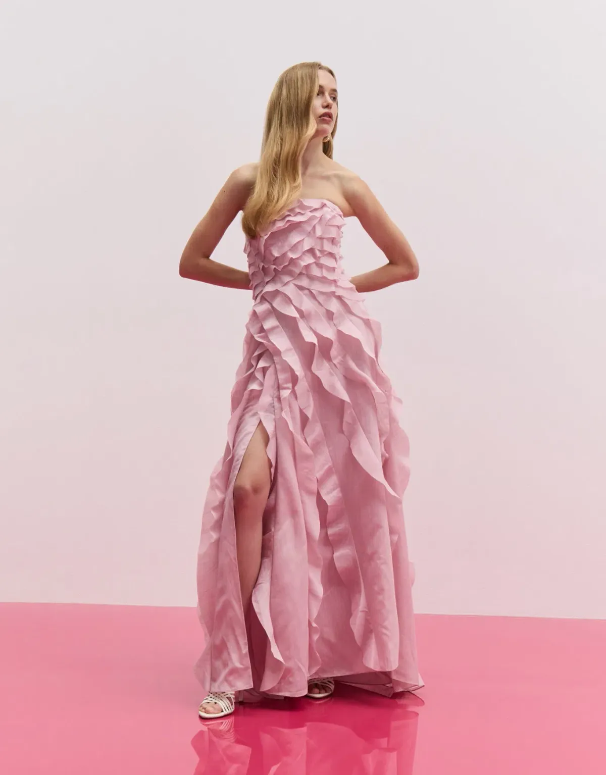 Aje Allairie Gown Chalk Pink Size 12 - Image 1