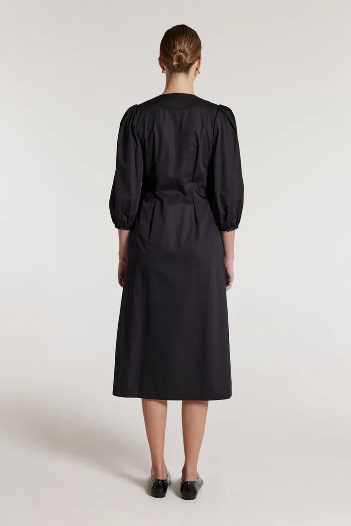 Perri Cutten Eloise Midi Dress Black Size AU 12 - Image 4