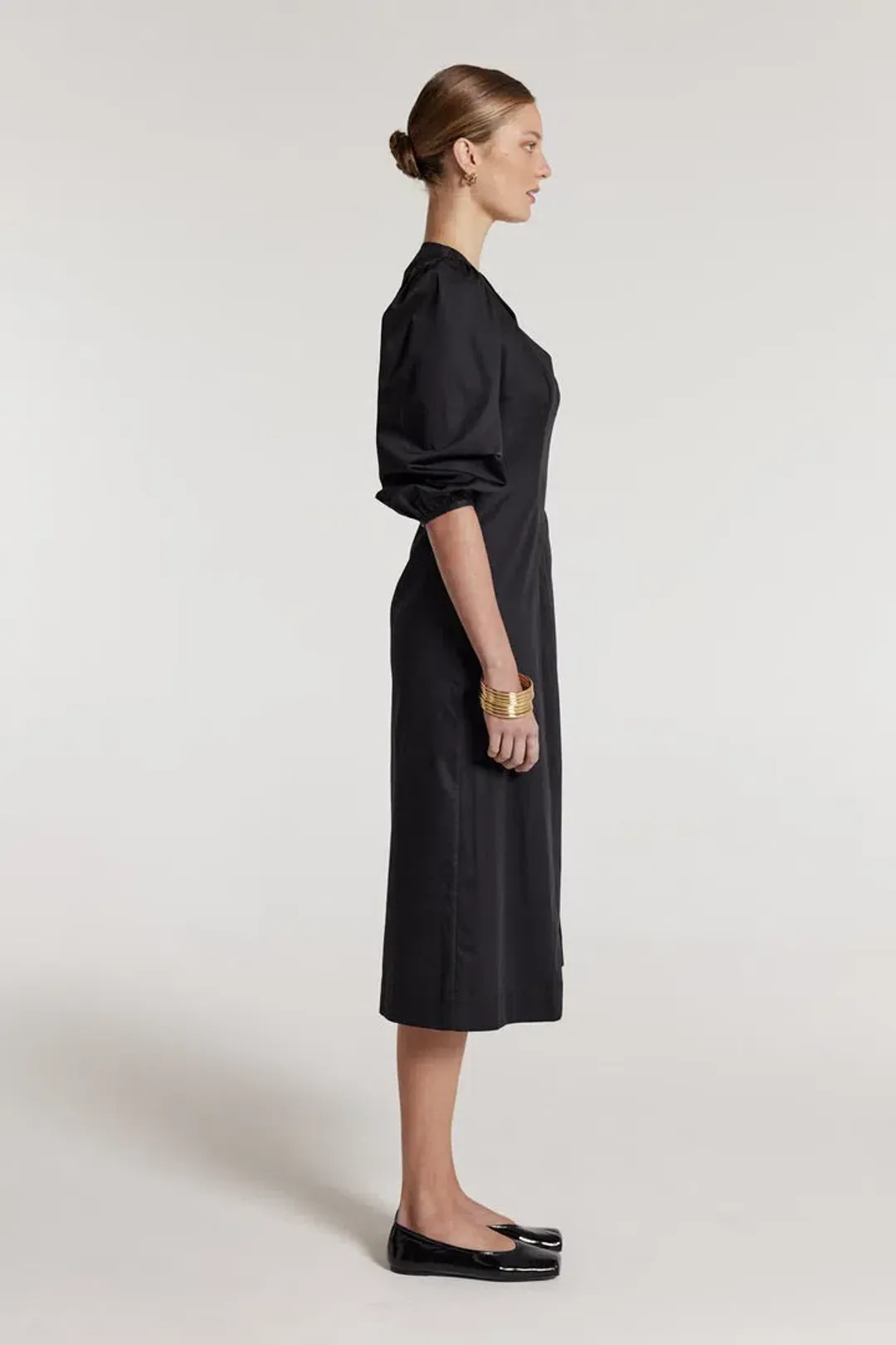 Perri Cutten Eloise Midi Dress Black Size AU 12 for rent on The Volte - main image