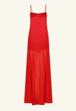 Shona Joy Moraya Dropped Waist Maxi Dress Chilli Size 10 for rent on The Volte - image 5