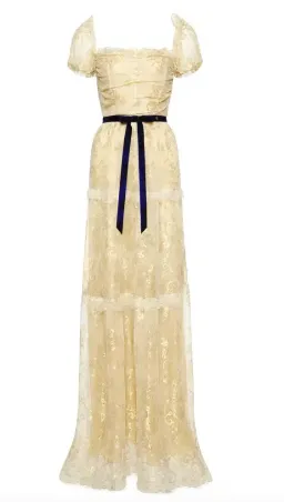 Annie's Ibiza Pip Dress Yellow Metallic Size S/AU 8 for rent on The Volte - image 6
