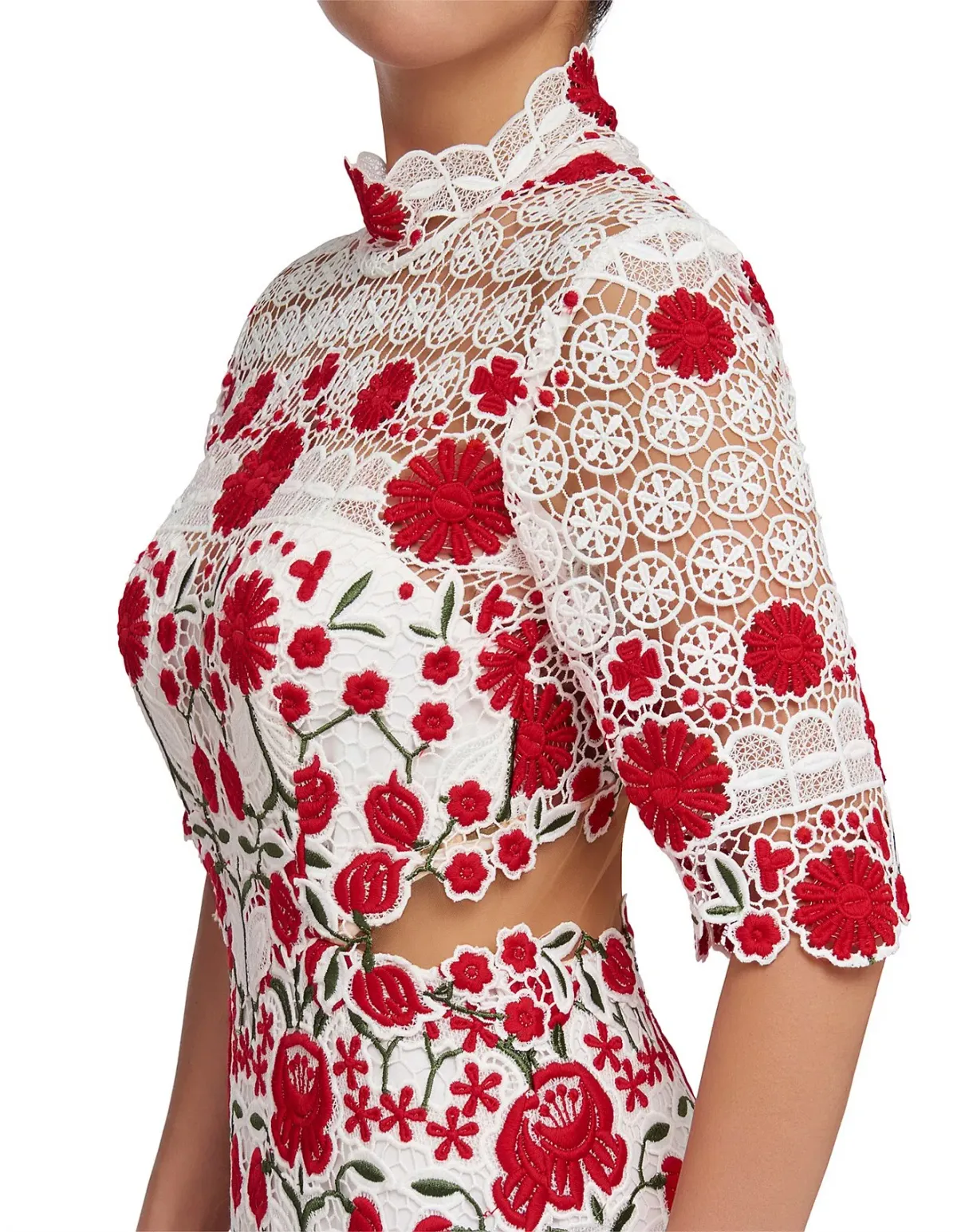 Thurley Lace English Rose Dress Print Size 8 - Image 2