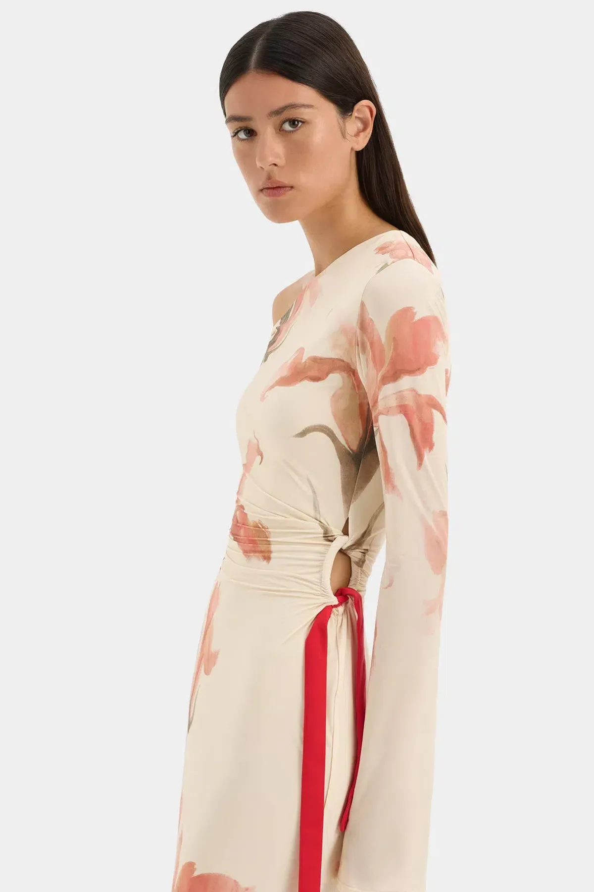 Sir The Label Hana Tie Maxi Dress Cream Size 8 - Image 2