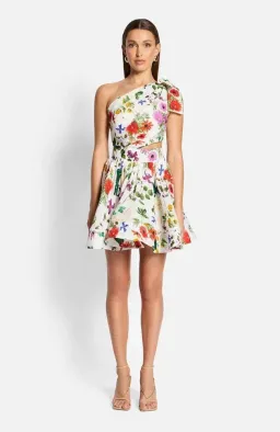Sofia The Label Birdie One Shoulder Mini Dress Enchanted Floral Size 10 for rent on The Volte - image 3