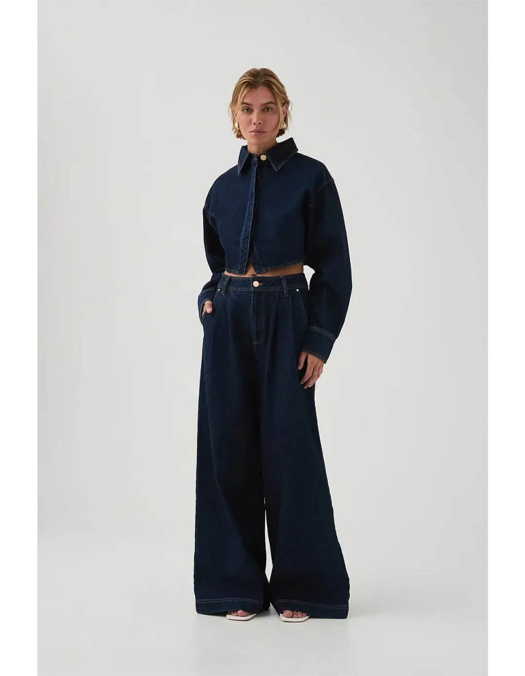 Aje Junee Tailored Denim Pants Size 10 for rent on The Volte - main image