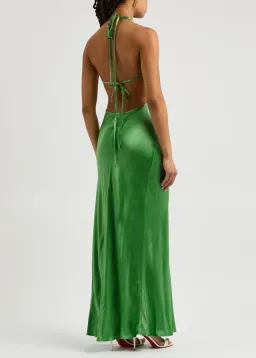 Bec and Bridge Green Zariah Halter Dress Green Size 10 for rent on The Volte - image 2