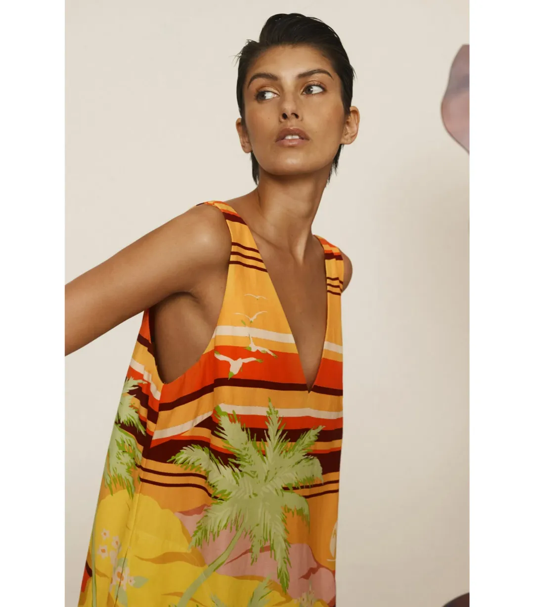 Alemais Palm Island Mini Dress Print Size AU 8 for rent on The Volte - main image