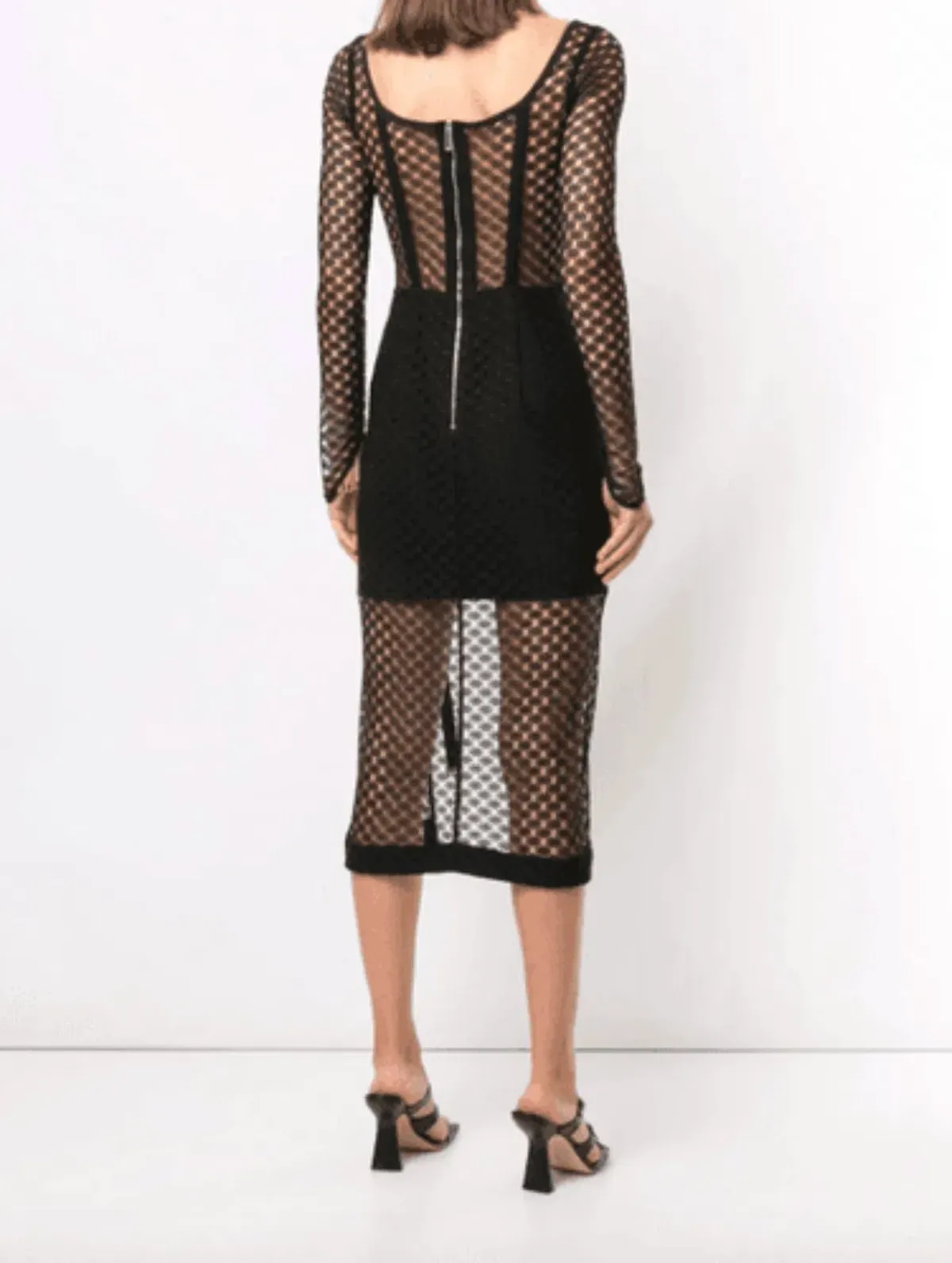 Dion Lee Corset Lace Black Bustier Dress Size 10 - Image 3