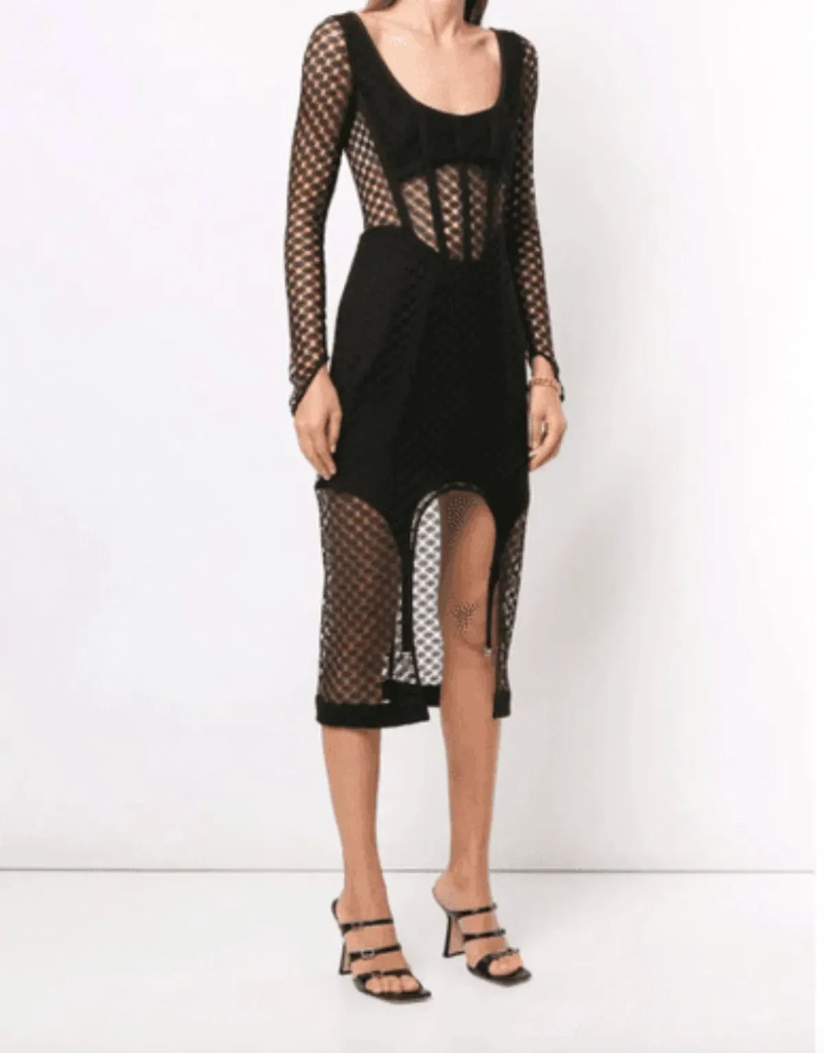 Dion Lee Corset Lace Black Bustier Dress Size 10 - Image 2