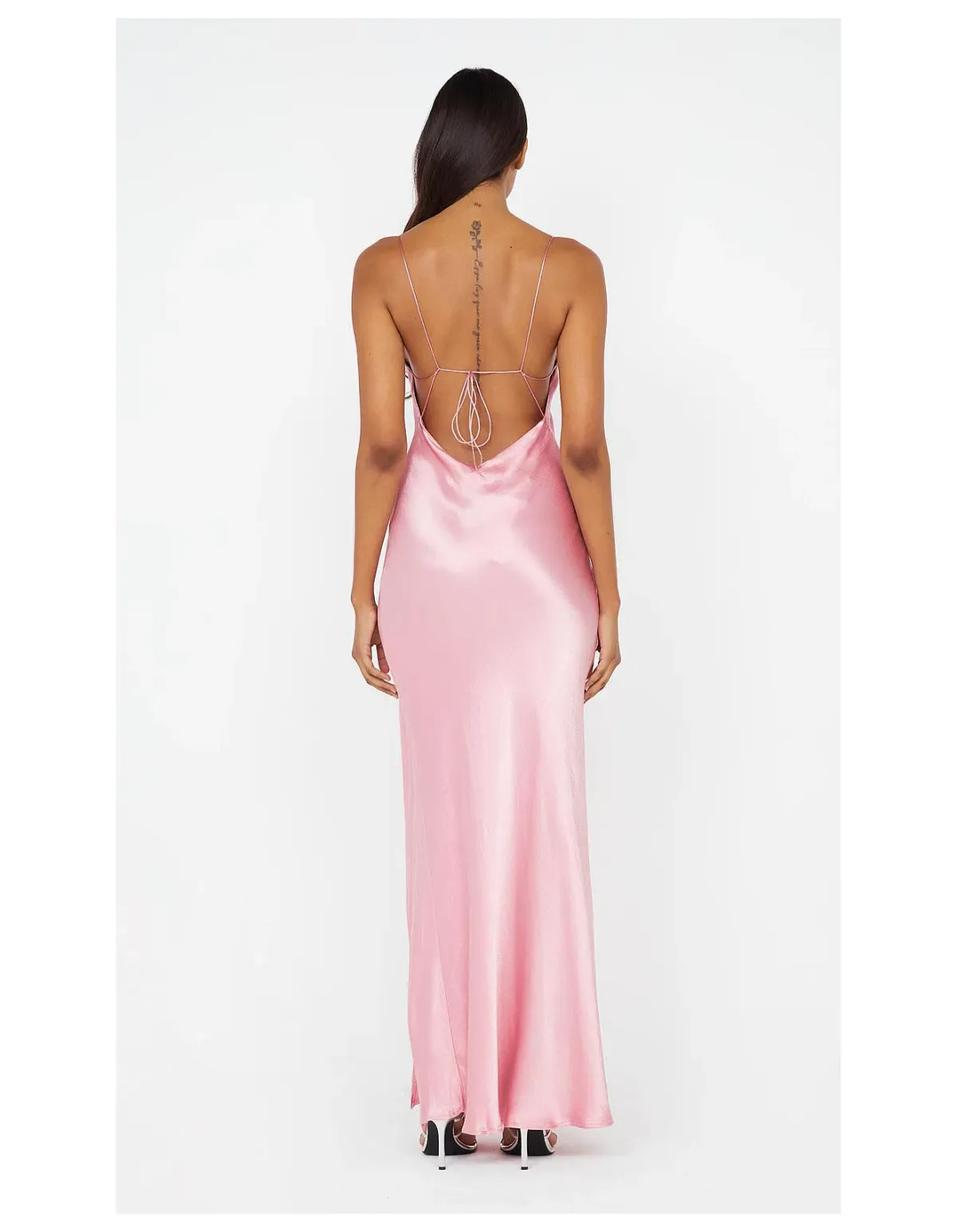 BEC + BRIDGE AYALA COWL NECK MAXI DRESS DUSTY PINK SIZE 8 - Image 3