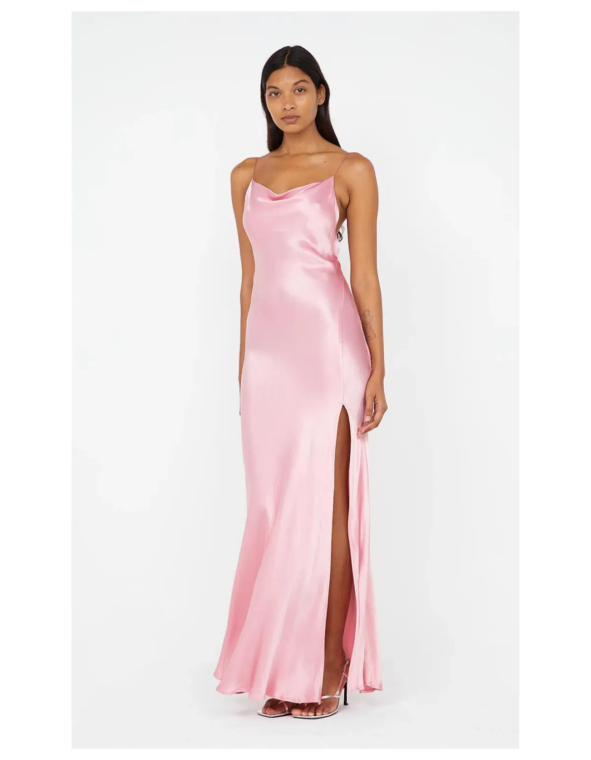 BEC + BRIDGE AYALA COWL NECK MAXI DRESS DUSTY PINK SIZE 8 - Image 2