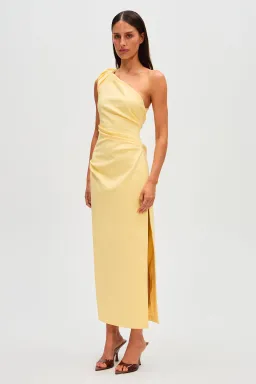 Misha Aubree Midi Dress Lemon Yellow Size 10/M for rent on The Volte - image 4
