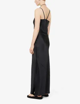 Sir the Label Julien Asymmetric Slip Dress Black Size 8 for rent on The Volte - image 2