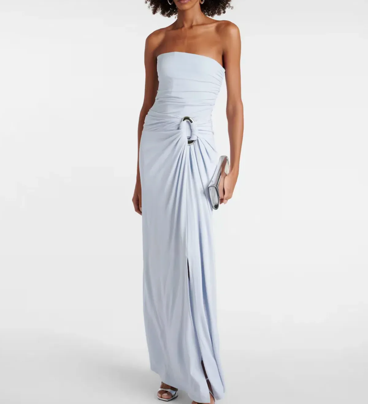 Simkhai Emma Jersey Gown Maxi Drress in Blue Haze Size US 0 for rent on The Volte - main image