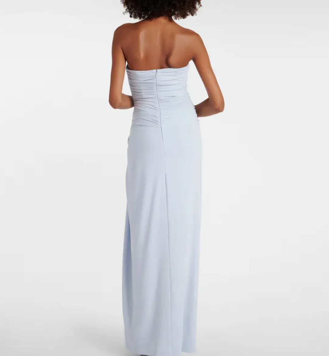 Simkhai Emma Jersey Gown Maxi Drress in Blue Haze Size US 0 for rent on The Volte - main image