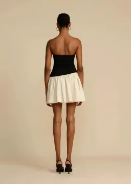 Arcina Ori Celine Mini Dress Black and Ivory Size M for rent on The Volte - image 2