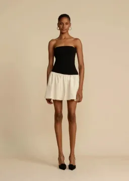 Arcina Ori Celine Mini Dress Black and Ivory Size M for rent on The Volte - image 1