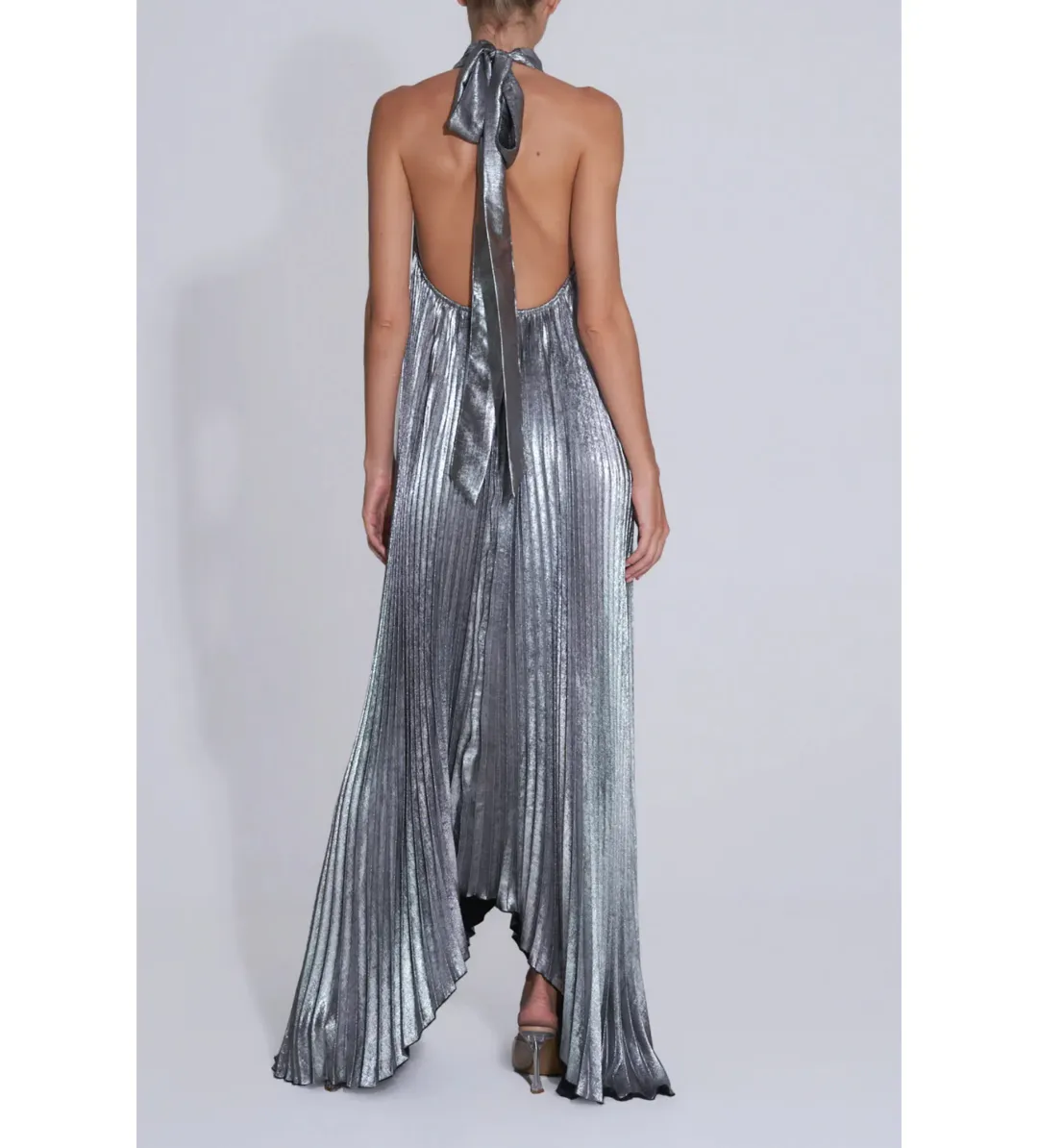 L'Idee Opera Gown Gunmetal Shimmer Size AU 8 for rent on The Volte - main image