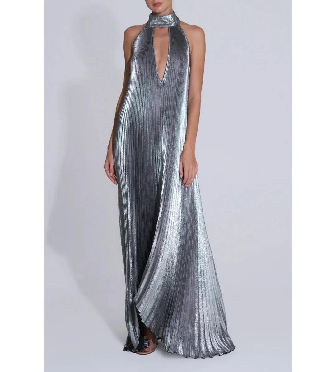 L'Idee Opera Gown Gunmetal Shimmer Size AU 8 for rent on The Volte - main image