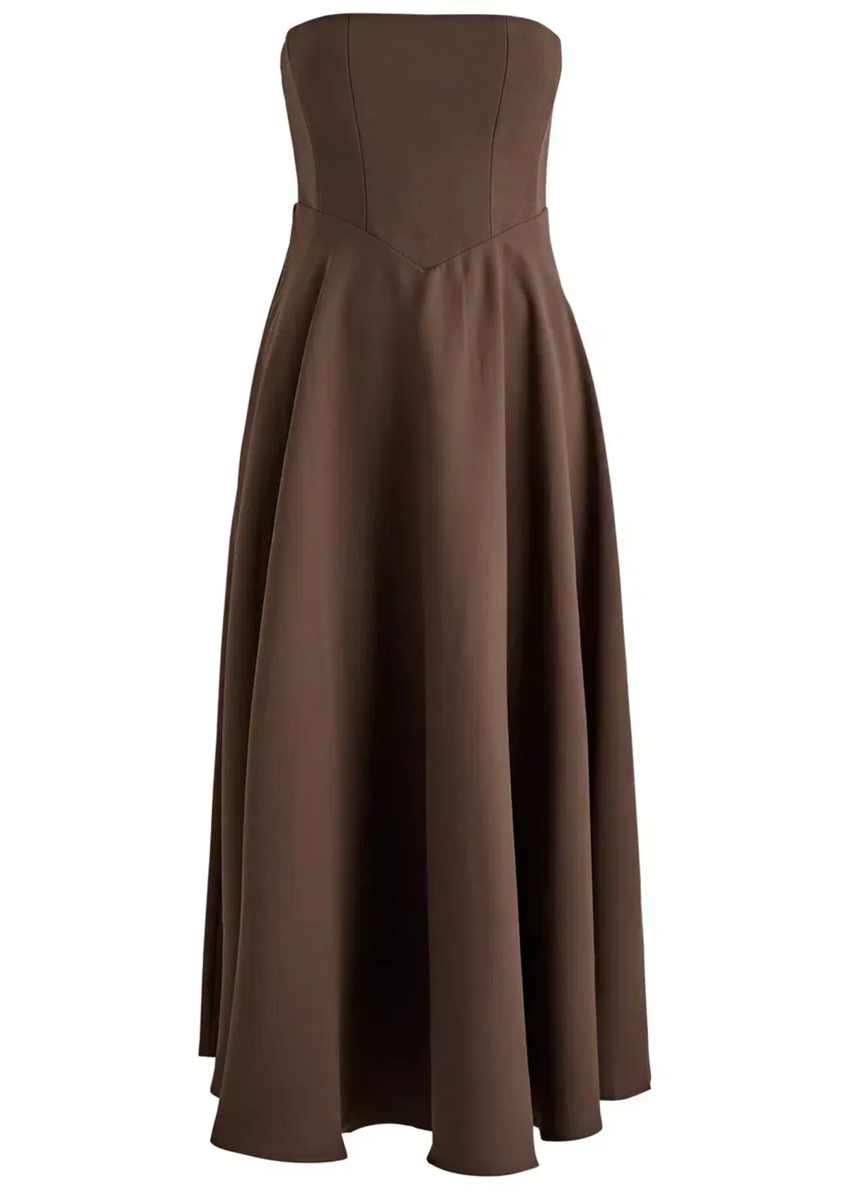 Odd Muse The Ultimate Strapless Jersey Midi Brown Size XS/AU 6 - Image 5