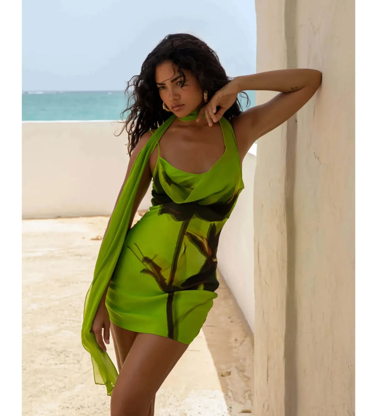 Rat & Boa Orisha Mini Dress Green Size S / AU 8 - Image 1