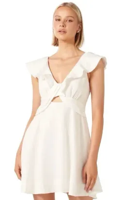 Forever New Maddie Twist Front Mini White Size AU 4 for rent on The Volte - image 1