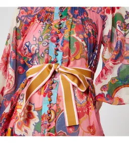 Zimmerman Lovestruck Mini Dress Multi Paisley Zimmermann Size 0 / AU Size 8 for rent on The Volte - image 2