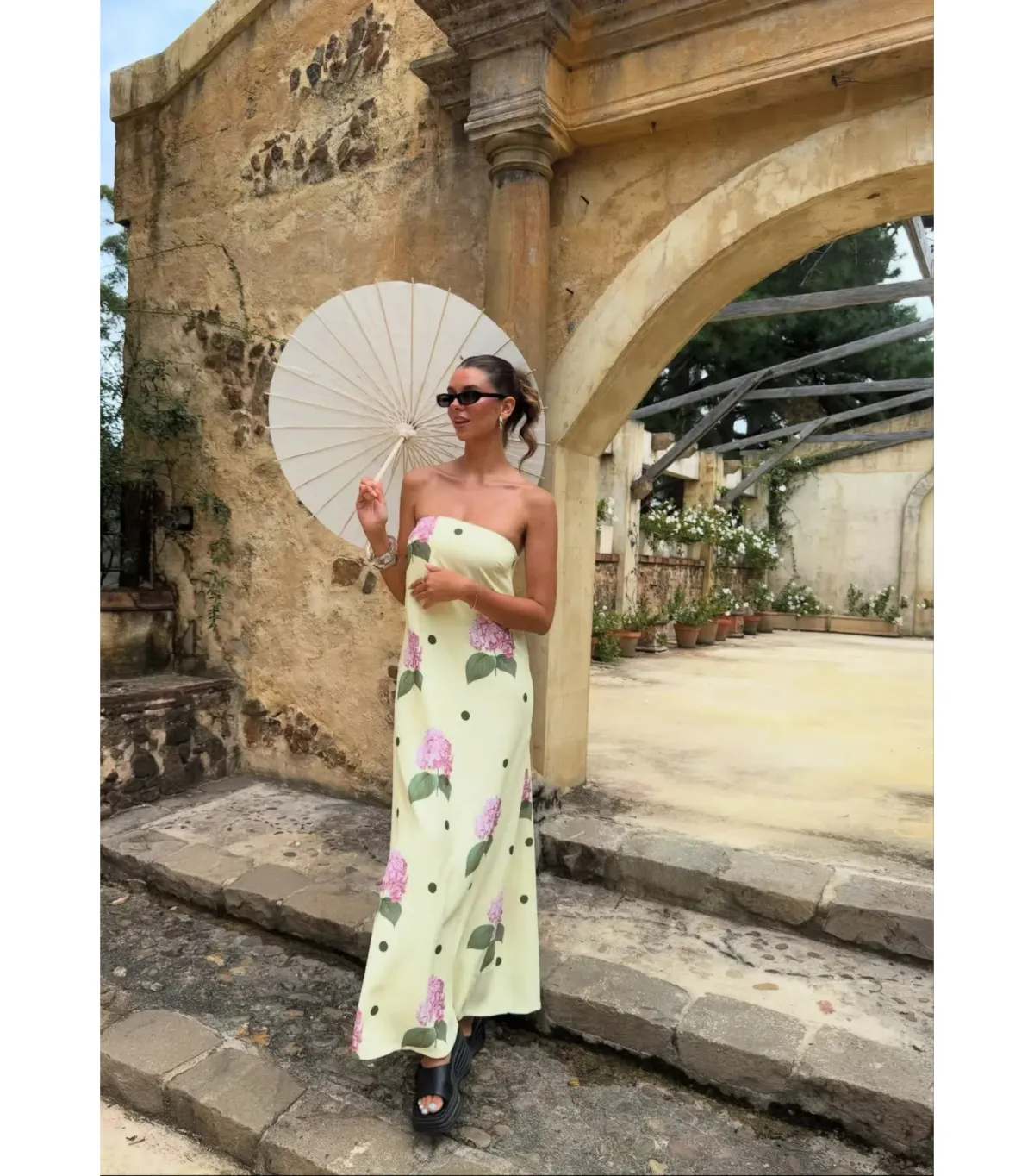 Palm Noosa Alessia Portofino Polka Dot Maxi Dress Print Size 10 - Image 4