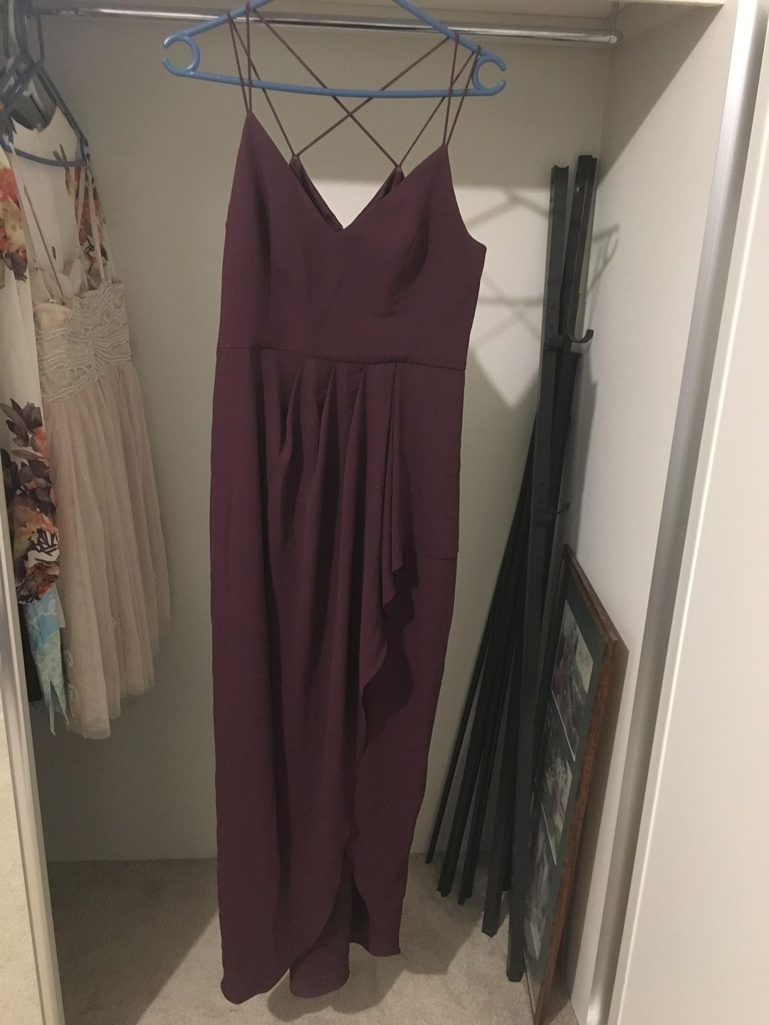 Maroon Midi dress Size 10 for rent on The Volte - main image