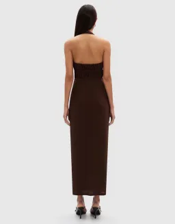 Misha Celine Mesh Midi Dress Espresso Size 6/XS for rent on The Volte - image 2