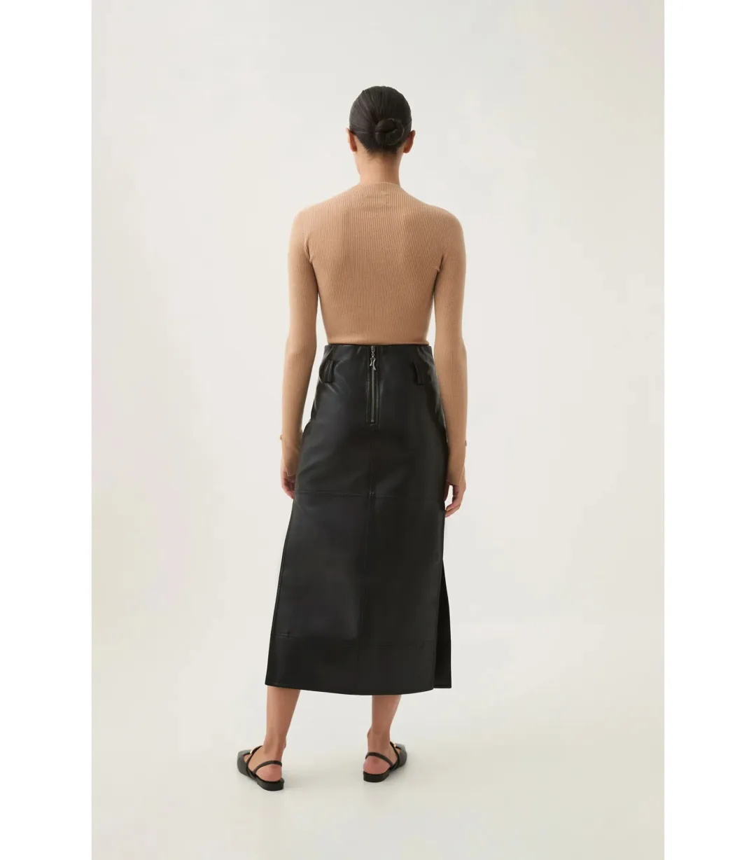 Aje Aspect Midi Skirt Black Size AU 12 for rent on The Volte - main image