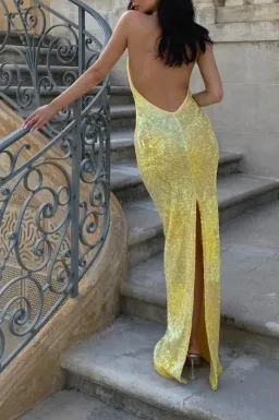 Natalie Rolt Delilah Gown Yellow Size 10 for rent on The Volte - image 4